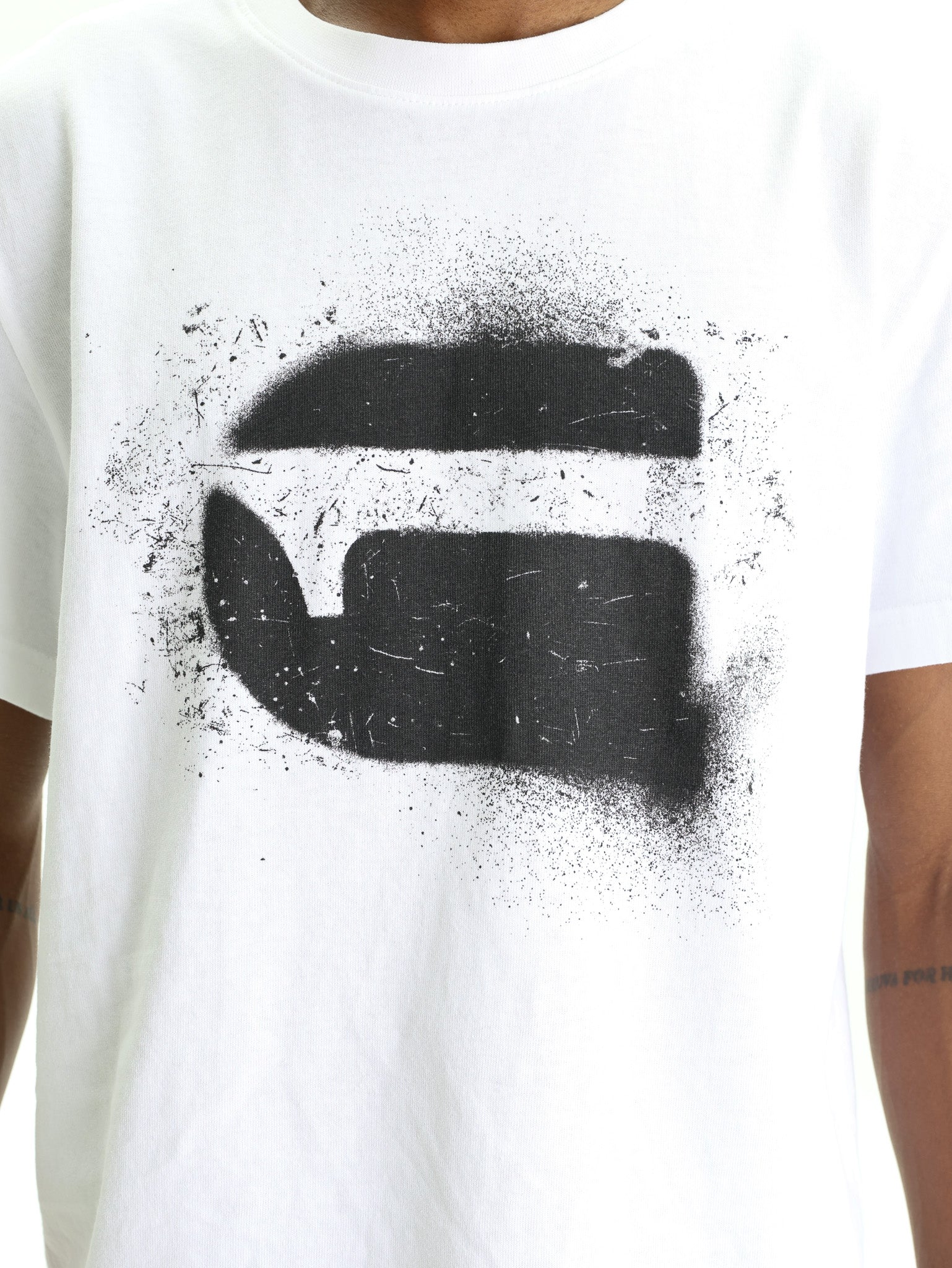 G-Star T-Shirt Spray Logo White